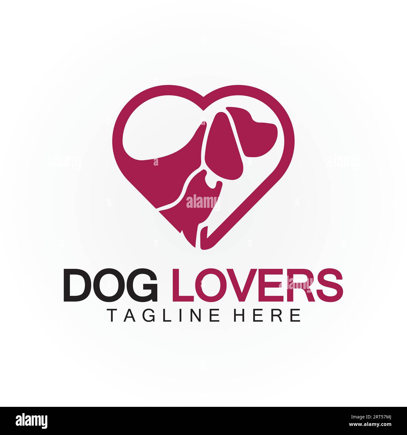 Dog lovers logo design vector template Stock Vector