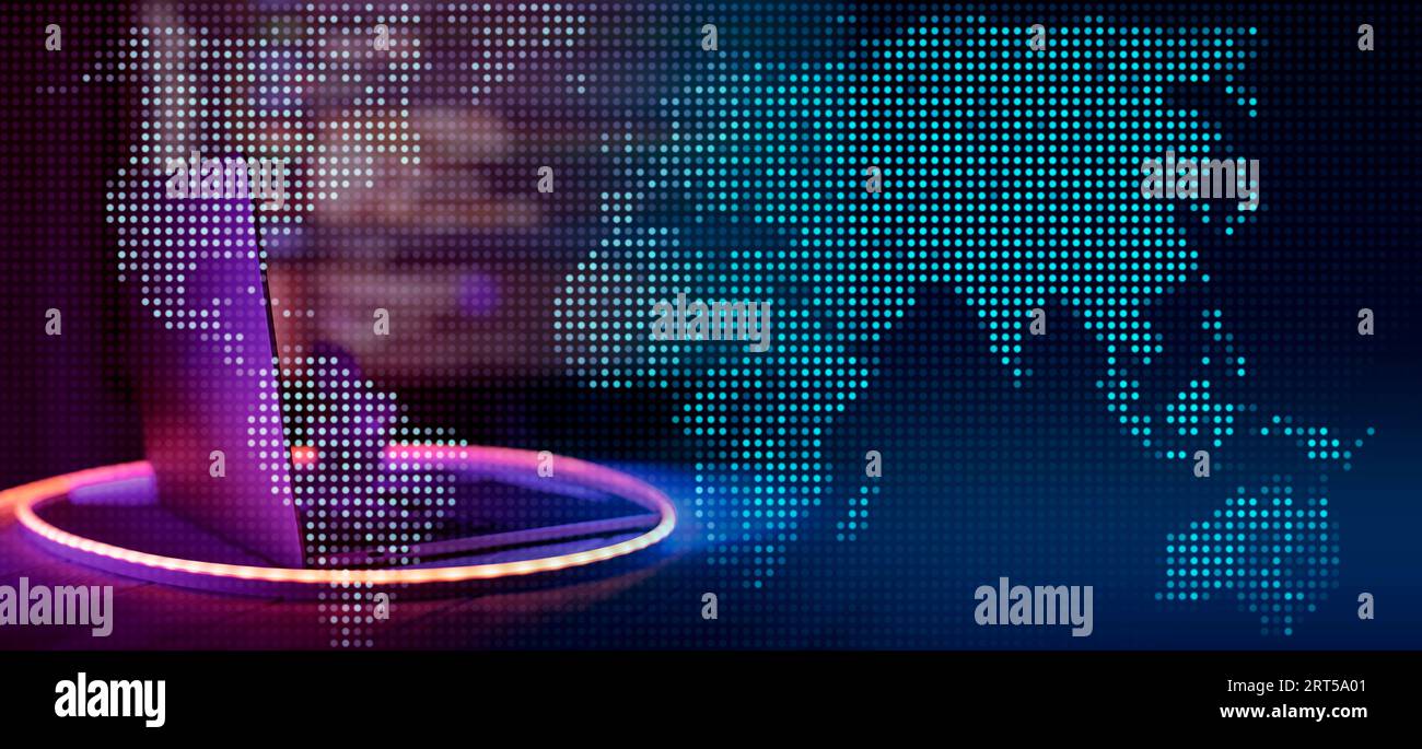 World source code. Abstract IT technology background. Software source Stock Photo