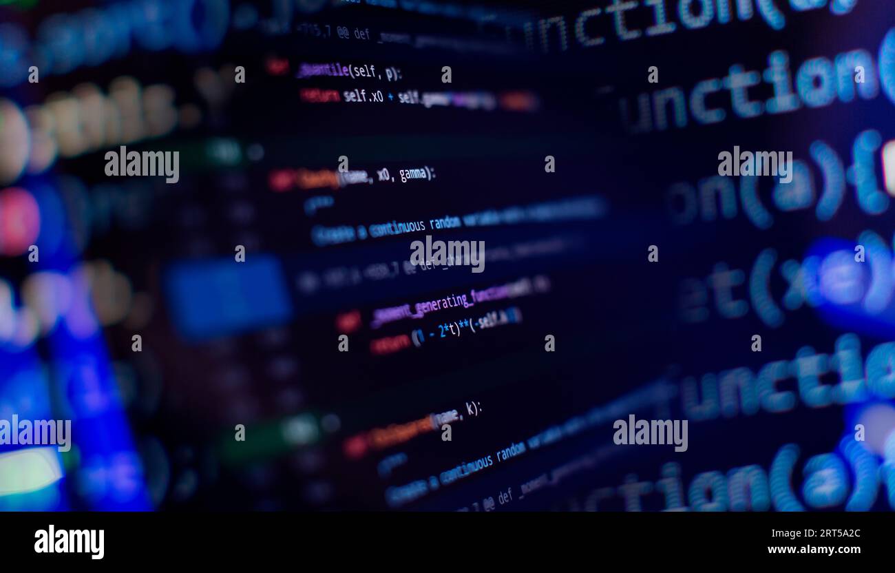 Developer working on web sites codes in office. Stock Photo