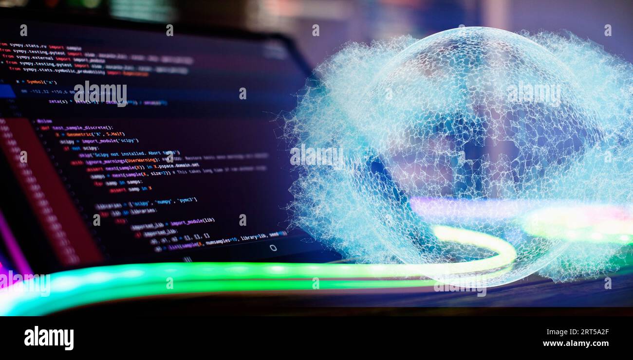 Developer working on web sites codes in office. Stock Photo