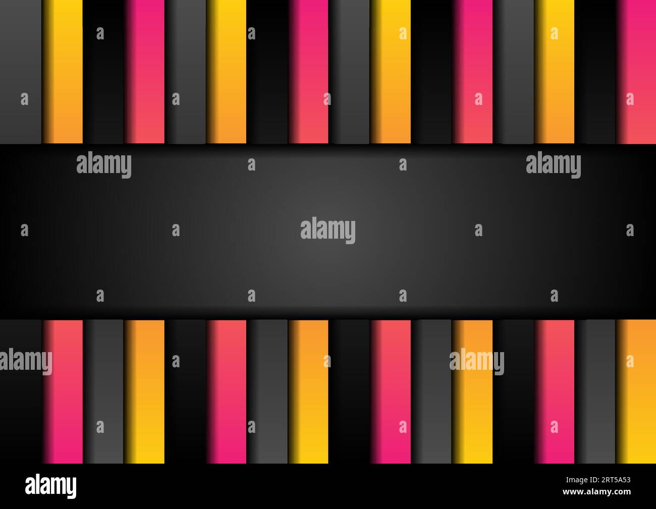 Pink, orange and black stripes abstract tech graphic design. Corporate ...