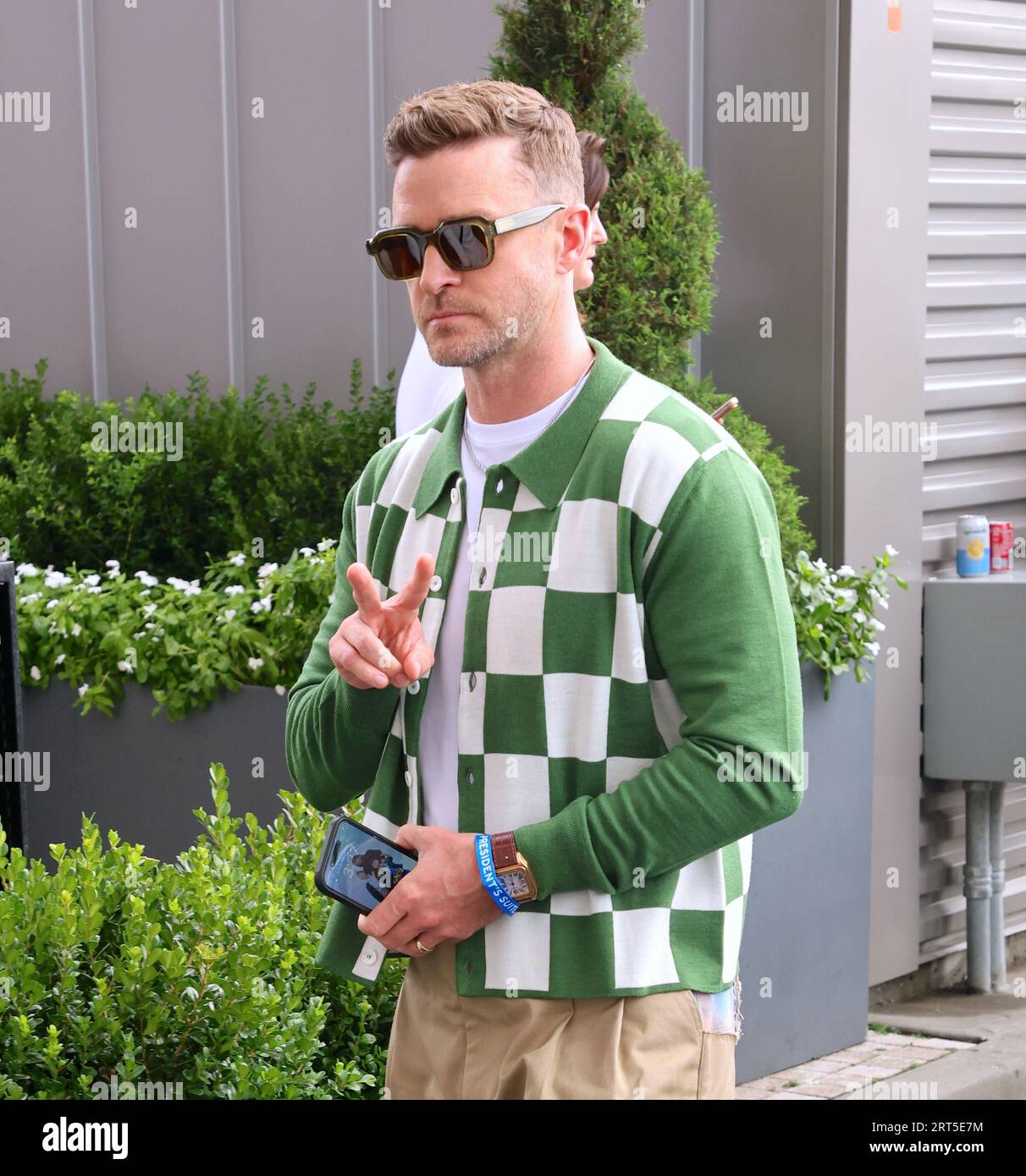 New York City, United States. 10th Sep, 2023. Justin Timberlake arrives at  the Men's final of The US Open in New York City, NY, USA on September 10,  2023. Photo by Charles