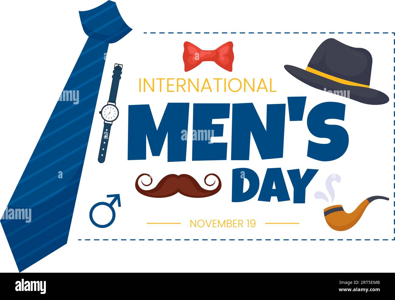 International Men's Day Vector Illustration on November 19 with Men