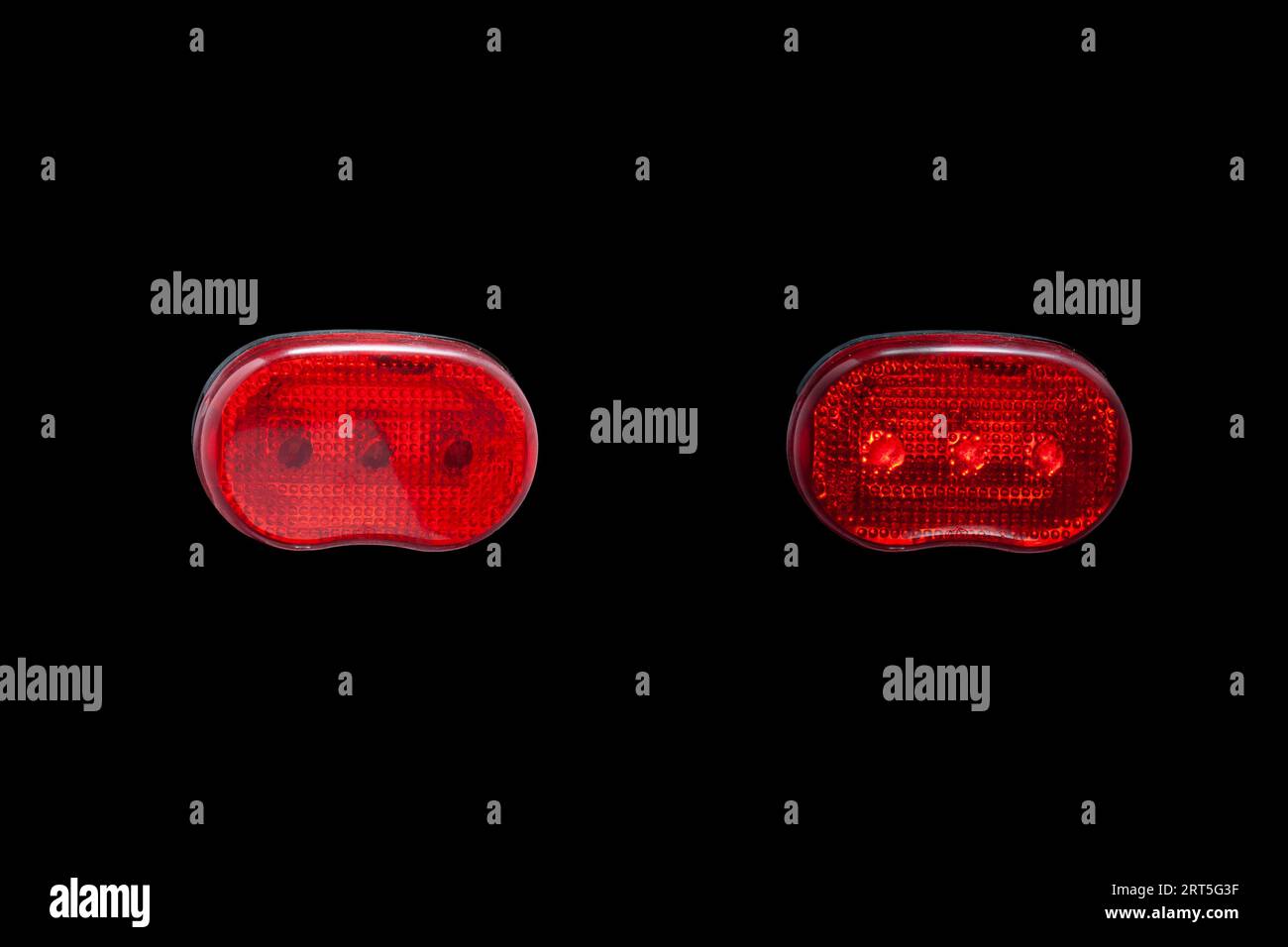 bicycle light isolated on black background Stock Photo