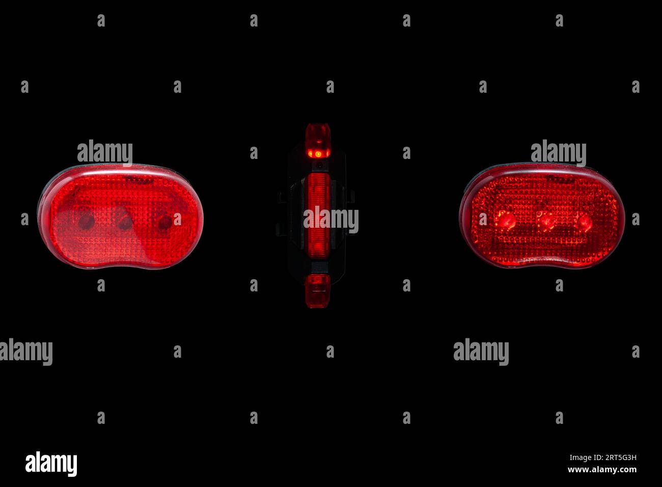 bicycle light isolated on black background Stock Photo
