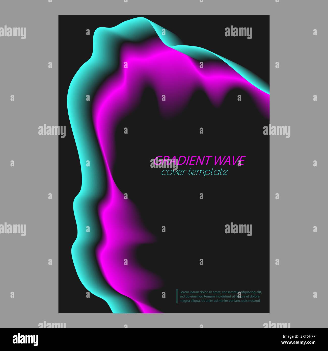 Colorful gradient wave. Abstract color shape with color change ...