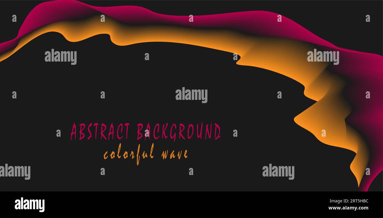 Colorful gradient wave. Abstract color shape with color change ...