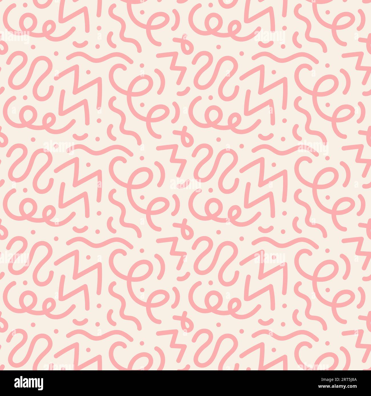 Seamless scribble lines abstract vector pattern illustration in