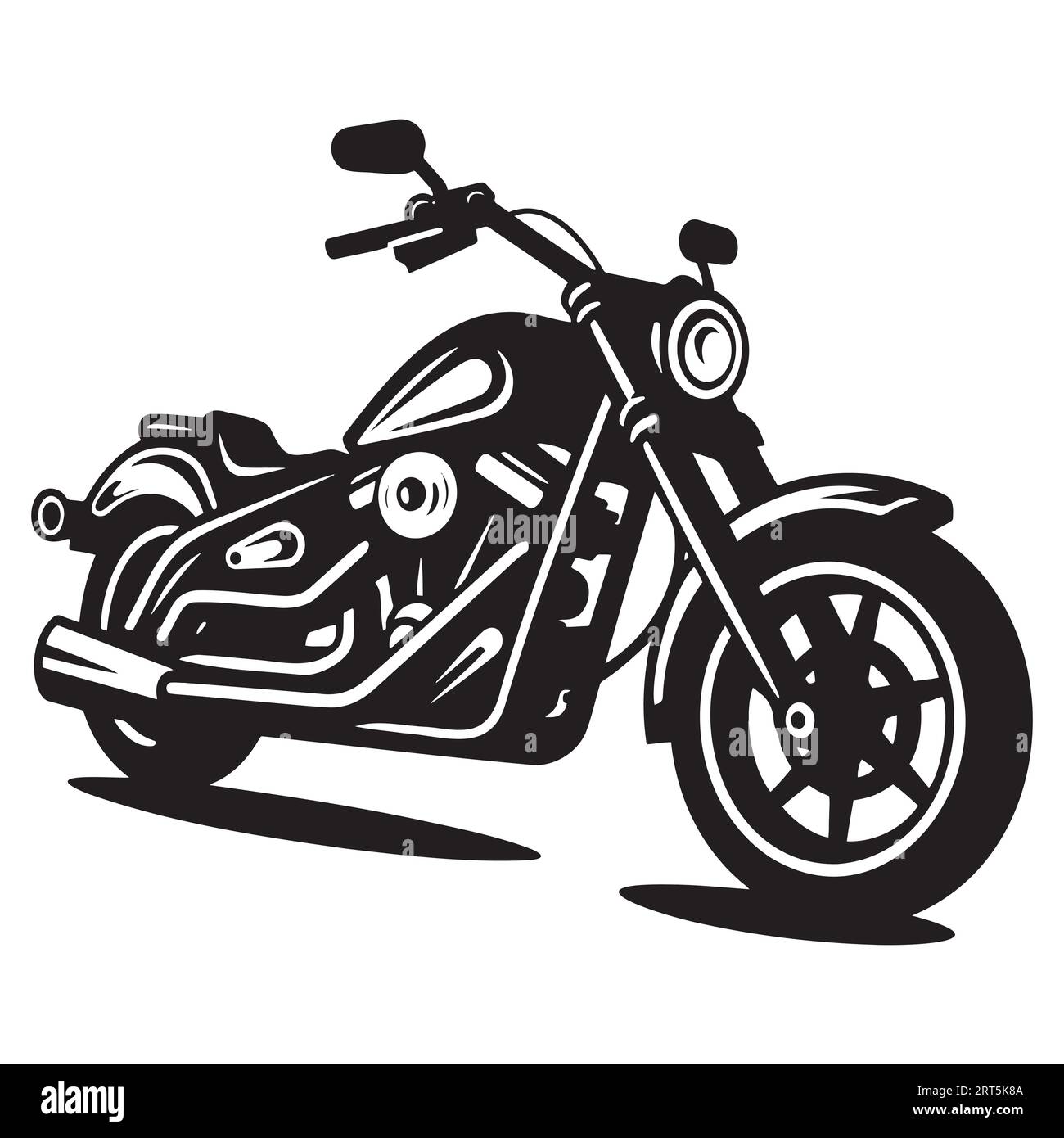Motorcycle icon or sign. Vector black silhouette of a motorcycle. Stock Vector