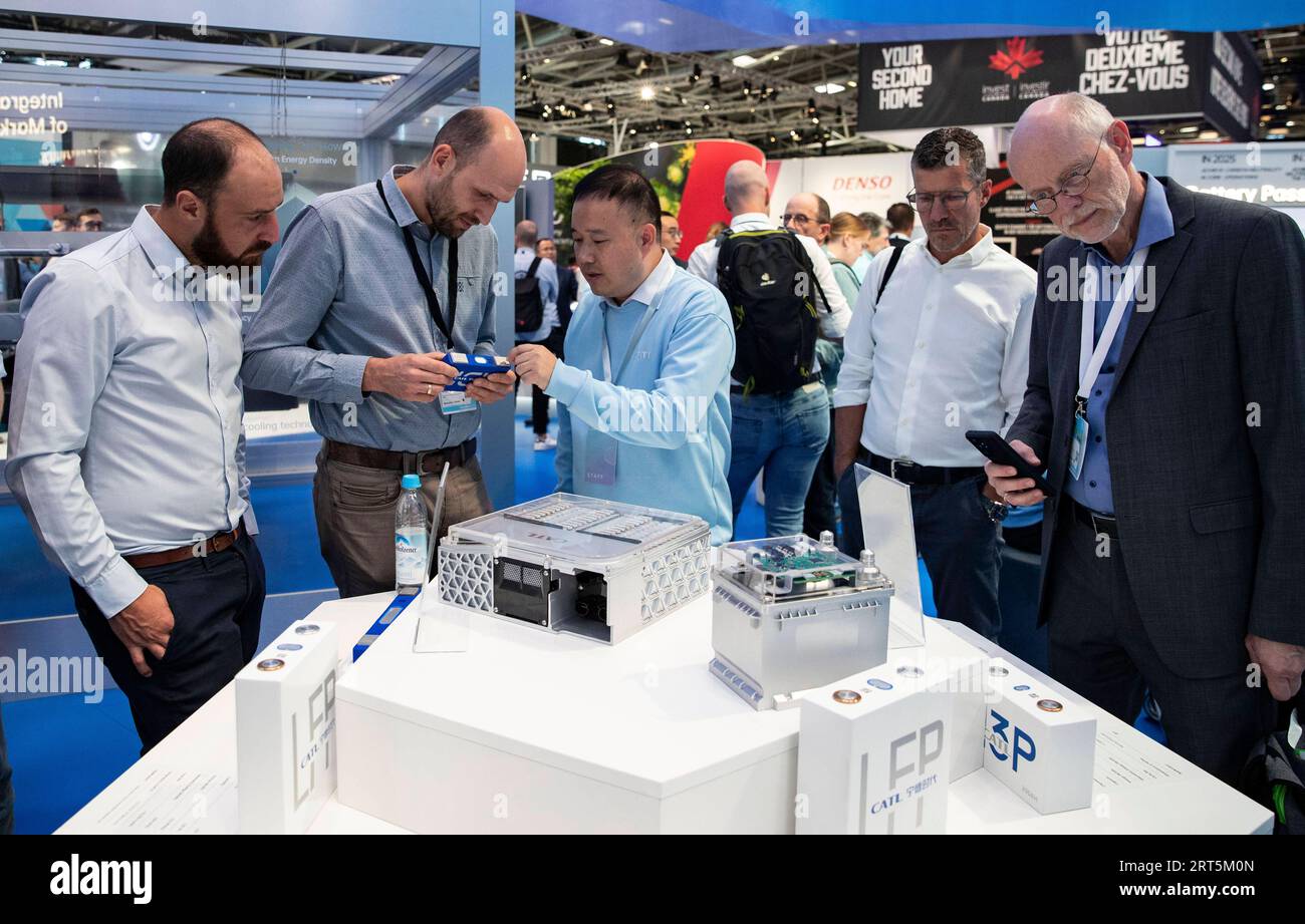 230906 &ndash; MUNICH, Sept. 6, 2023 &ndash; People visit the booth of 