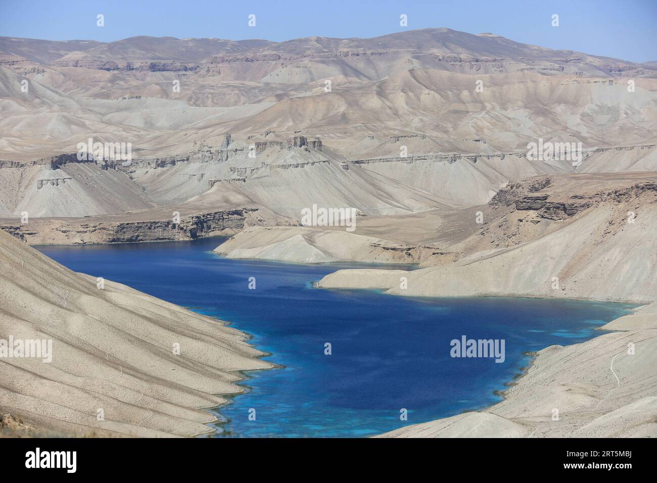 230907 -- BAMYAN, Sept. 7, 2023 -- This photo shows the scenery of the Band-e-Amir Lake in Bamyan province, Afghanistan, Sept. 6, 2023. Photo by /Xinhua AFGHANISTAN-BAMYAN-BAND-E-AMIR LAKE SaifurahmanxSafi PUBLICATIONxNOTxINxCHN Stock Photo