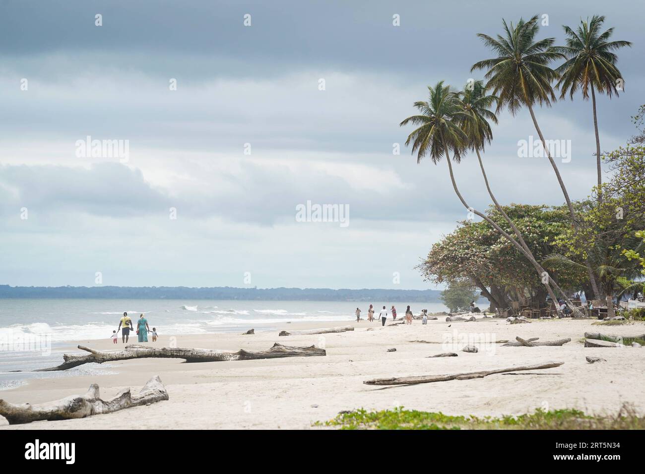 230908 -- LIBREVILLE, Sept. 8, 2023 -- People are seen at a beach in Libreville, Gabon, on Sept. 7, 2023. On Aug. 30, a group of military officers appointed Brice Oligui Nguema, commander-in-chief of the Gabonese Republican Guard, to head the transition after launching a coup earlier in the day following the announcement of the reelection of Ali Bongo by the national electoral body.  GABON-LIBREVILLE-CITY VIEW HanxXu PUBLICATIONxNOTxINxCHN Stock Photo