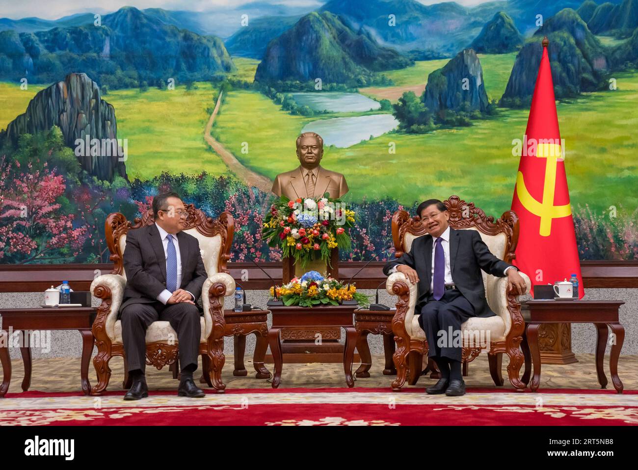 230908 VIENTIANE, Sept. 8, 2023 Liu Jianchao L, head of the