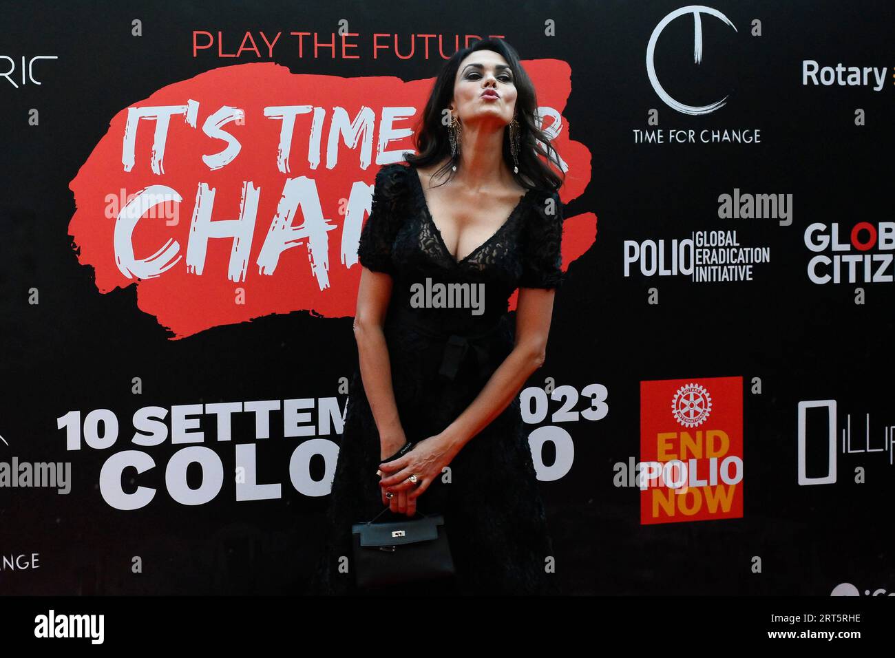 Rome, Italy. 02nd Sep, 2023. Maria Grazia Cucinotta during the Red Carper of Time fo Change at Colosseo, 10 September 2023, Rome, Italy. (Photo by Domenico Cippitelli/NurPhoto)0 Credit: NurPhoto SRL/Alamy Live News Stock Photo