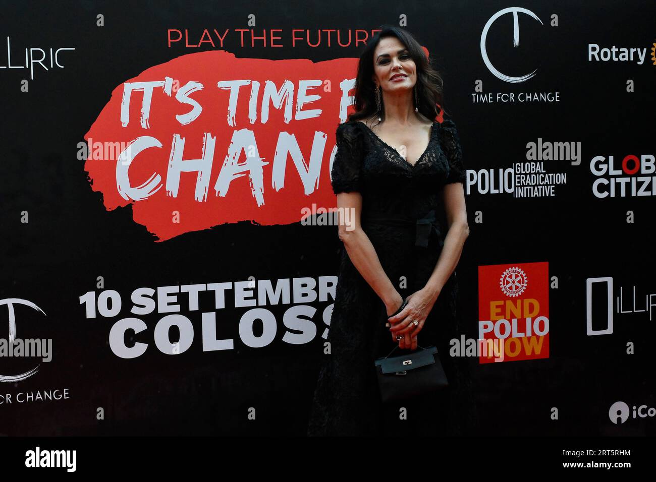 Rome, Italy. 02nd Sep, 2023. Maria Grazia Cucinotta during the Red Carper of Time fo Change at Colosseo, 10 September 2023, Rome, Italy. (Photo by Domenico Cippitelli/NurPhoto)0 Credit: NurPhoto SRL/Alamy Live News Stock Photo