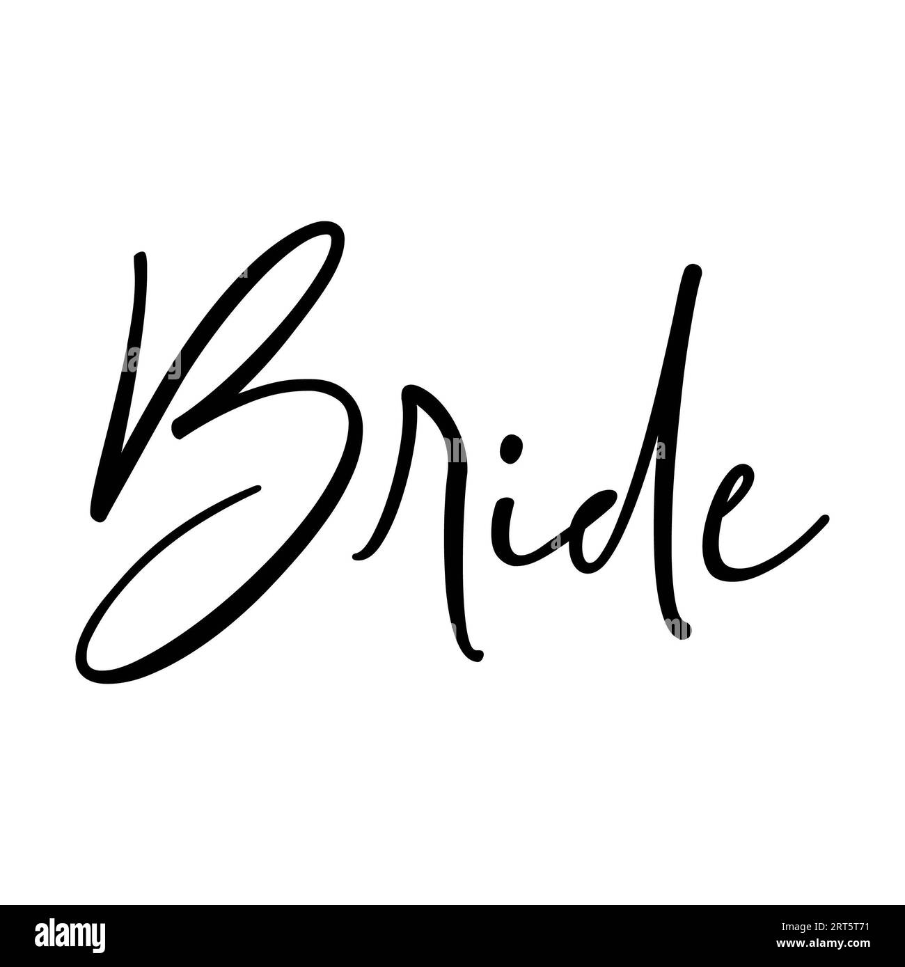 Team Bride on white background. Isolated illustration Stock Photo - Alamy