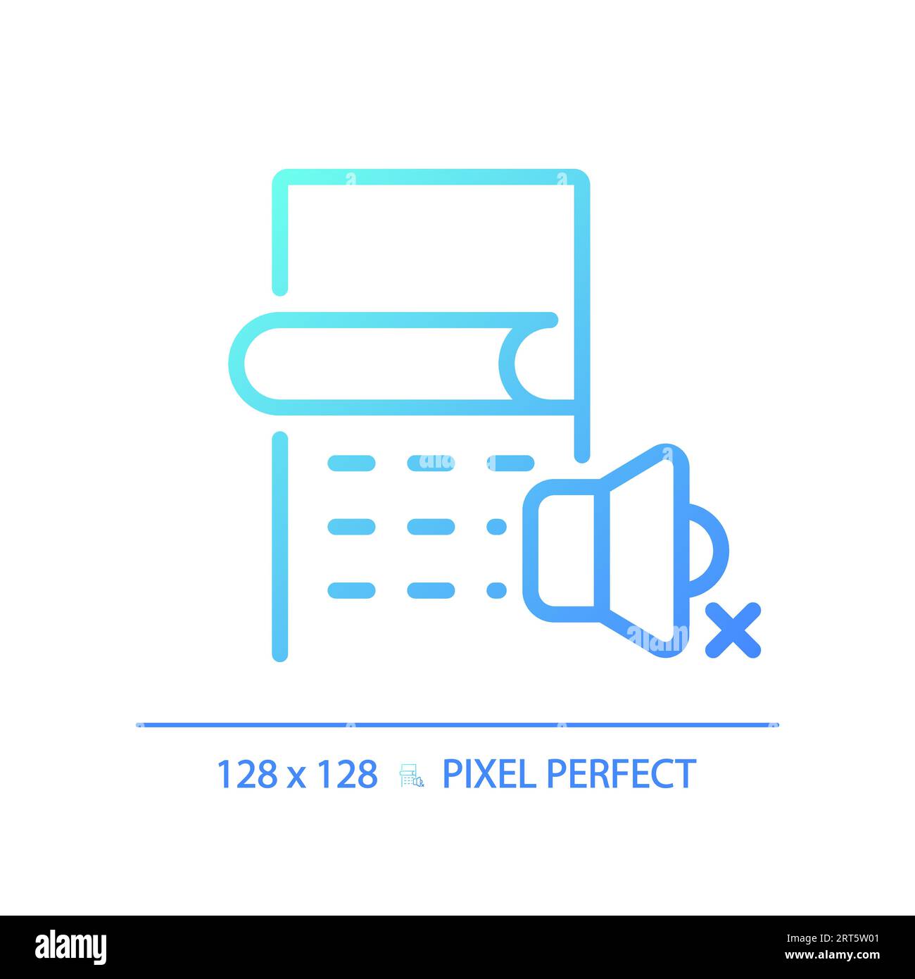 Pixel perfect soundproof wall covering gradient linear icon Stock Vector