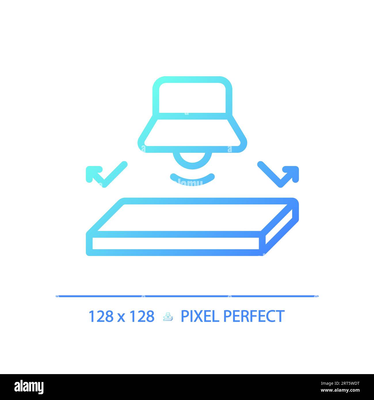 Pixel perfect soundproof flooring gradient thin linear icon Stock Vector