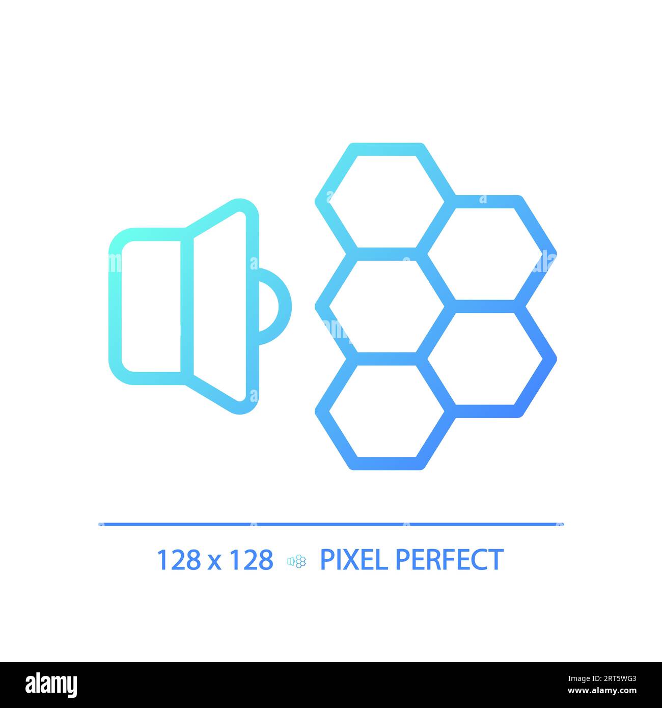 Pixel perfect soundproof wallpaper gradient thin linear icon Stock Vector