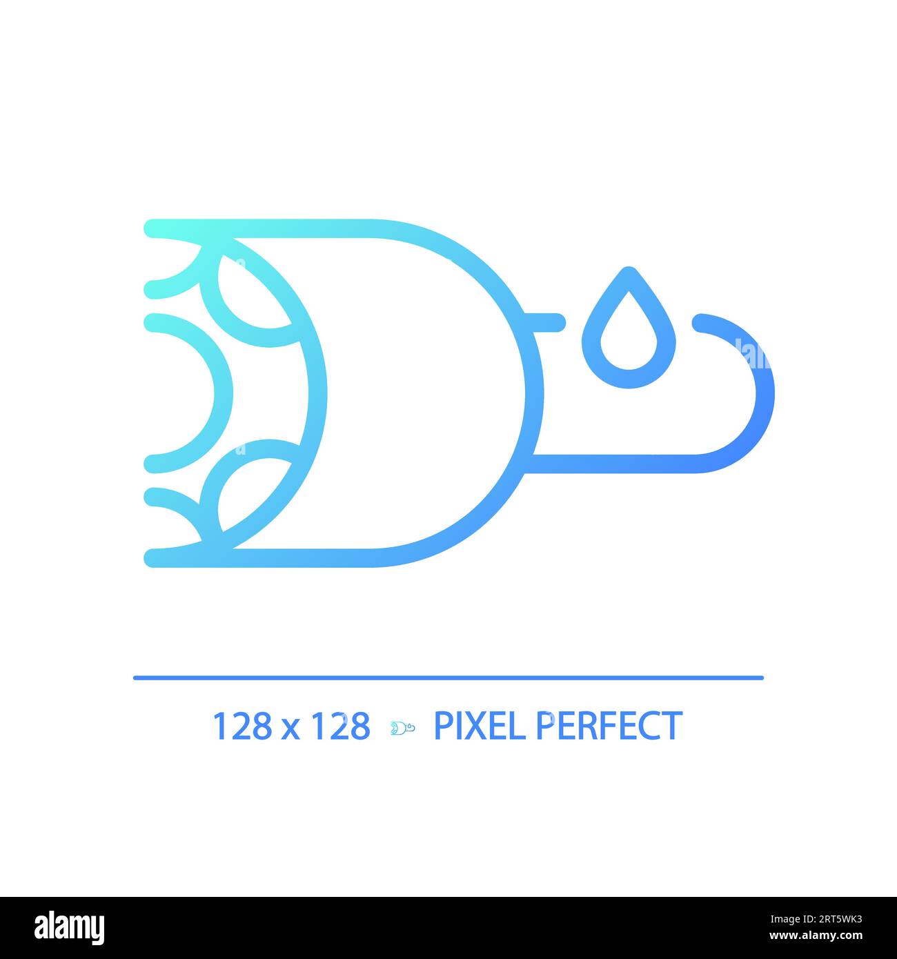 Pixel perfect soundproofing solution gradient linear icon Stock Vector