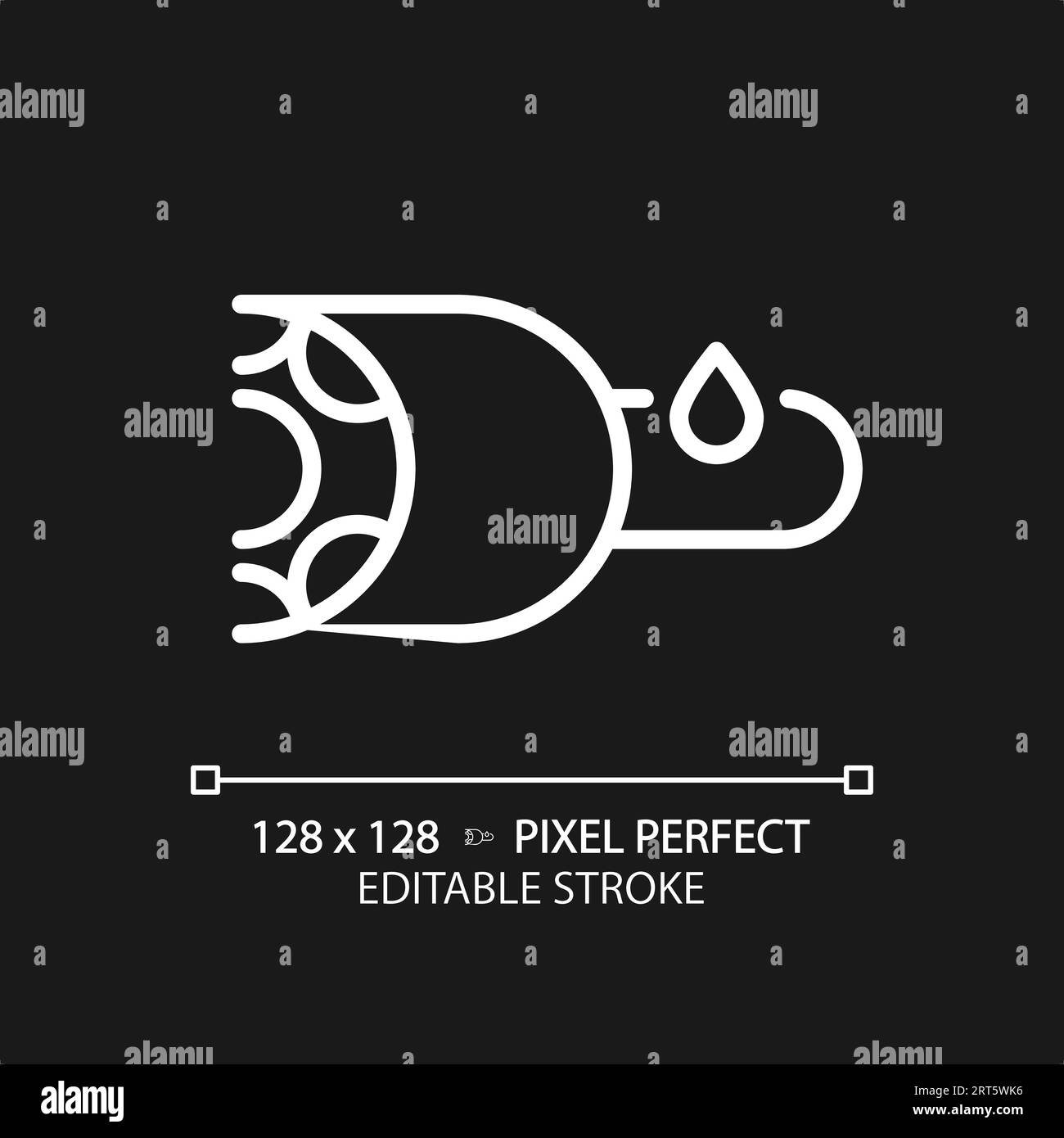 Customizable soundproofing solution white thin linear icon Stock Vector
