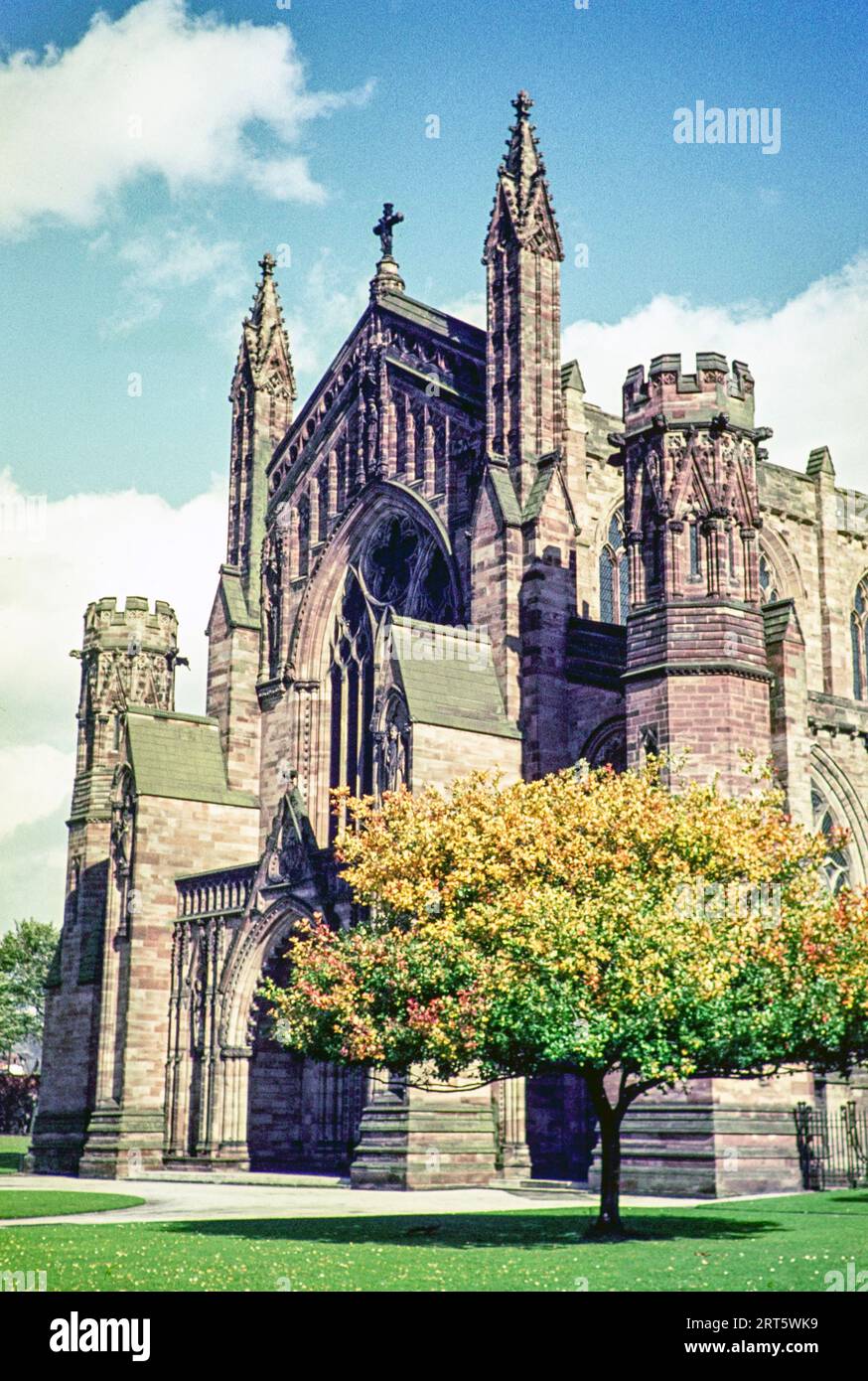 Hereford cathedral church, Hereford, Herefordshire, England, UK,  October 1962 Stock Photo