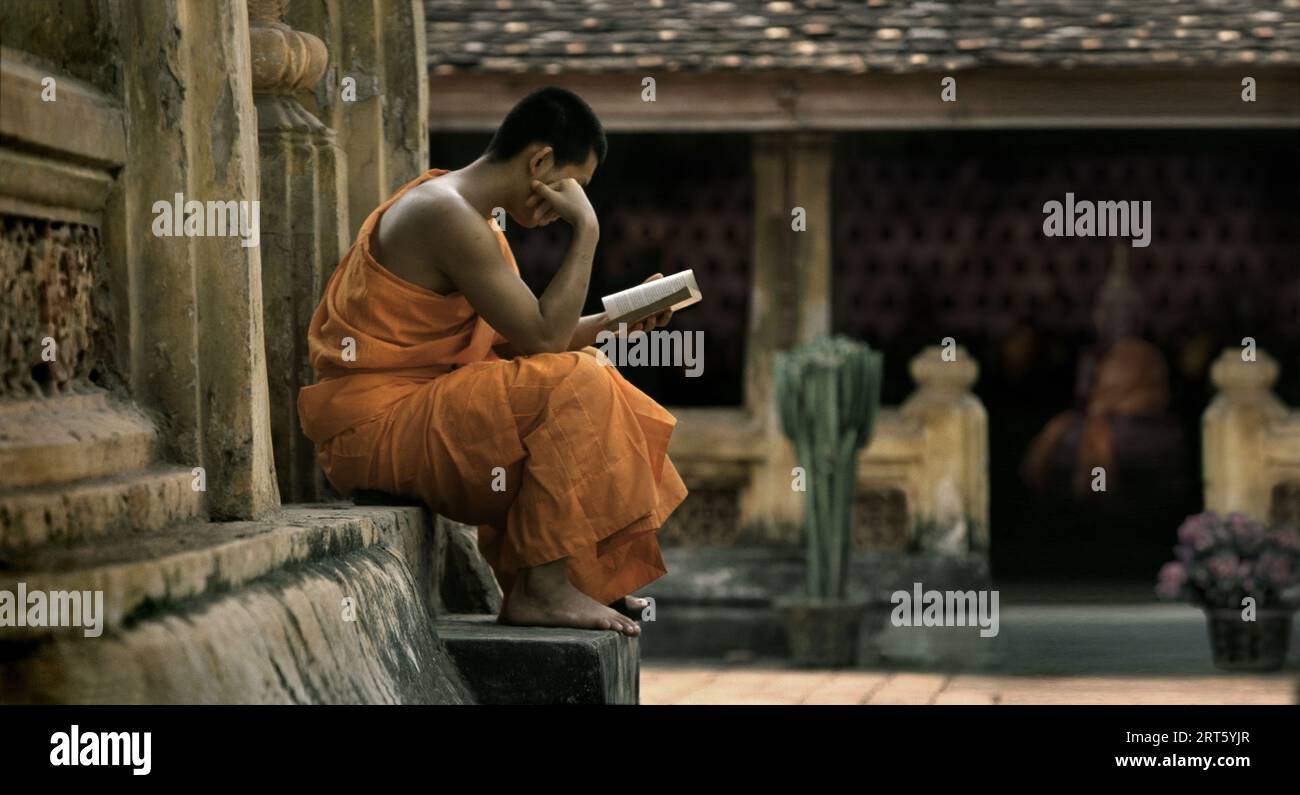 Reading monk Stock Photo