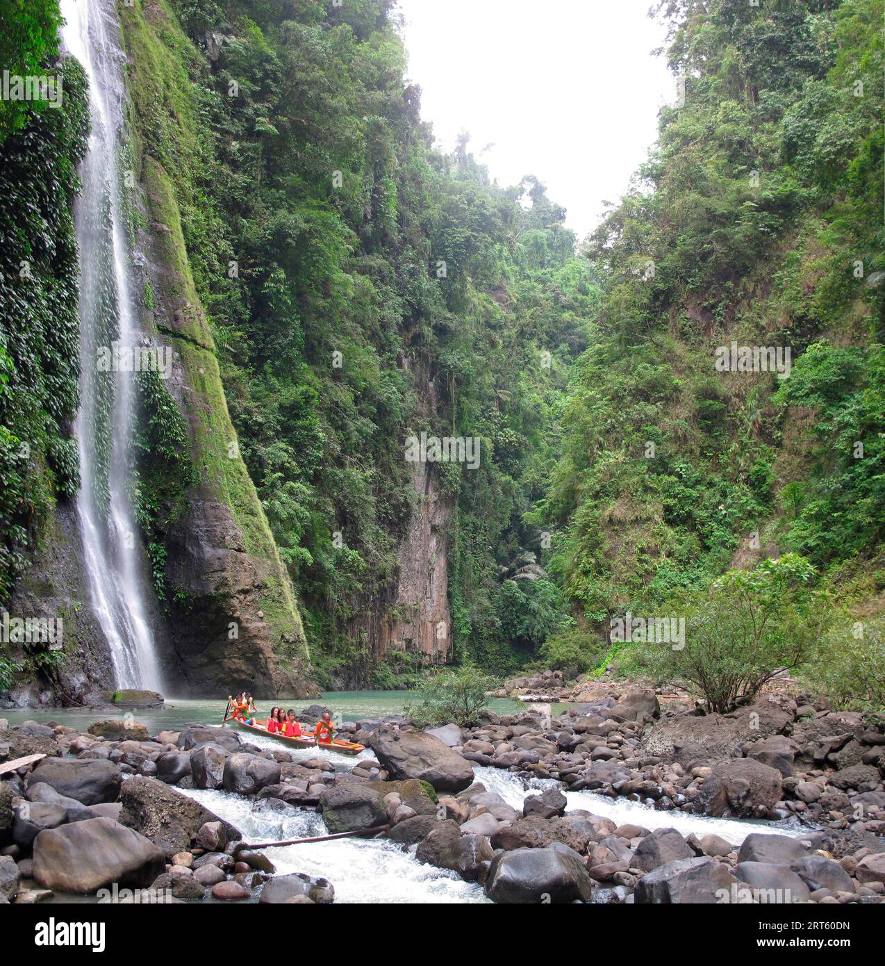 Pagsanjan Falls, tourist boat. Stock Photo