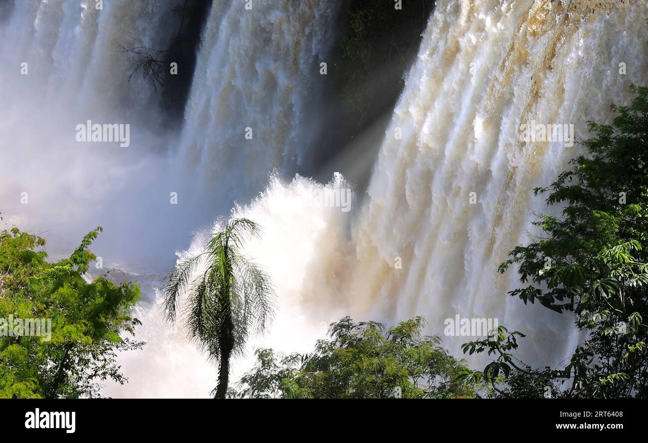 Argentina, popular tourism destination of Iguazu National waterfall park scenic landscapes. Stock Photo