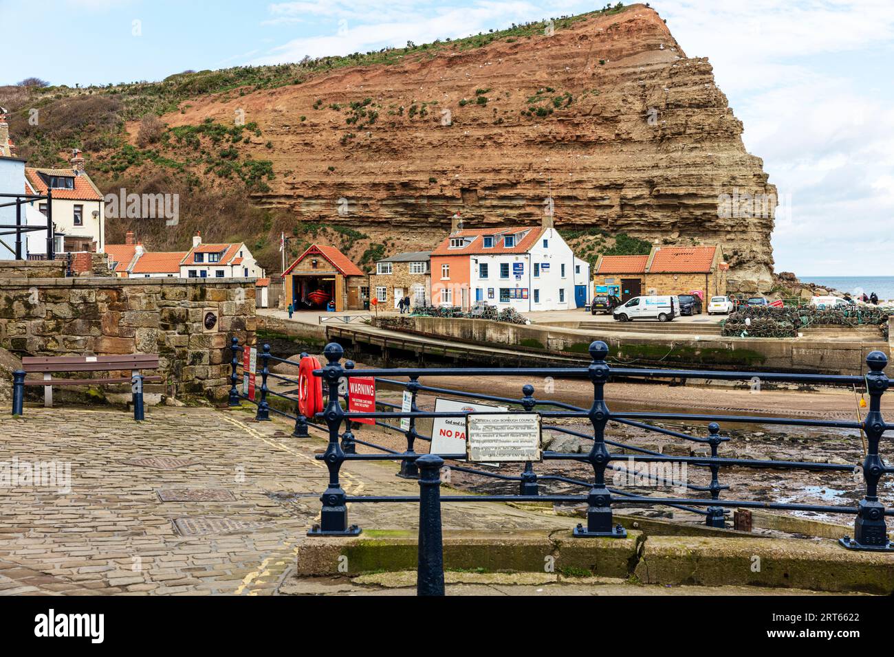 Staithes, North Yorkshire Village, Yorkshire, UK, England, Staithes, Staithes Yorkshire, coastal villages, village, fishing village Stock Photo