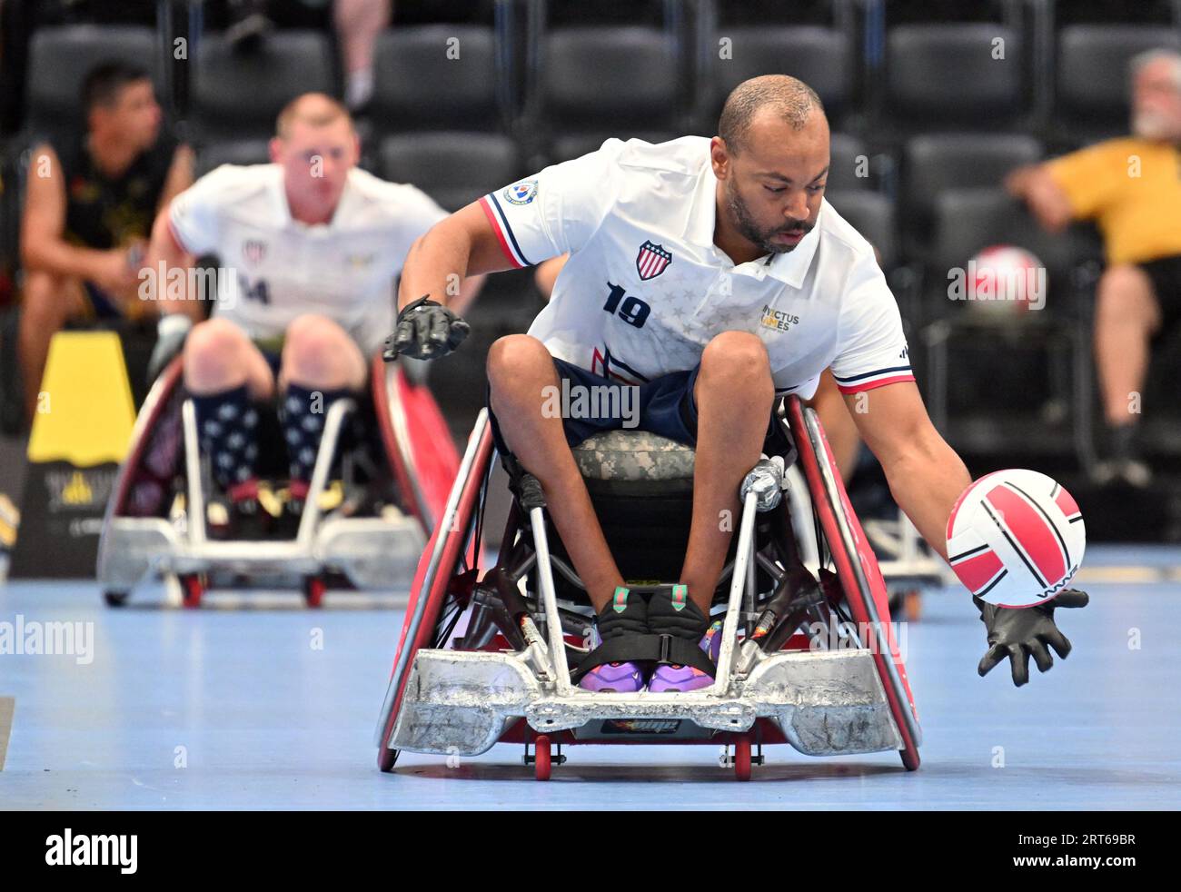 Diabled Rugby Duesseldorf, Germany. 11th Sep, 2023. Players from the USA team play ...