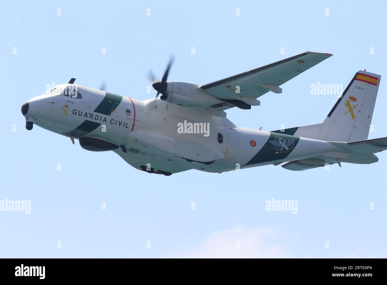 Torre del Mar international air show, Málaga, Spain. September 10th, 2023. CASA CN-235 of Guardia Civil. Stock Photo