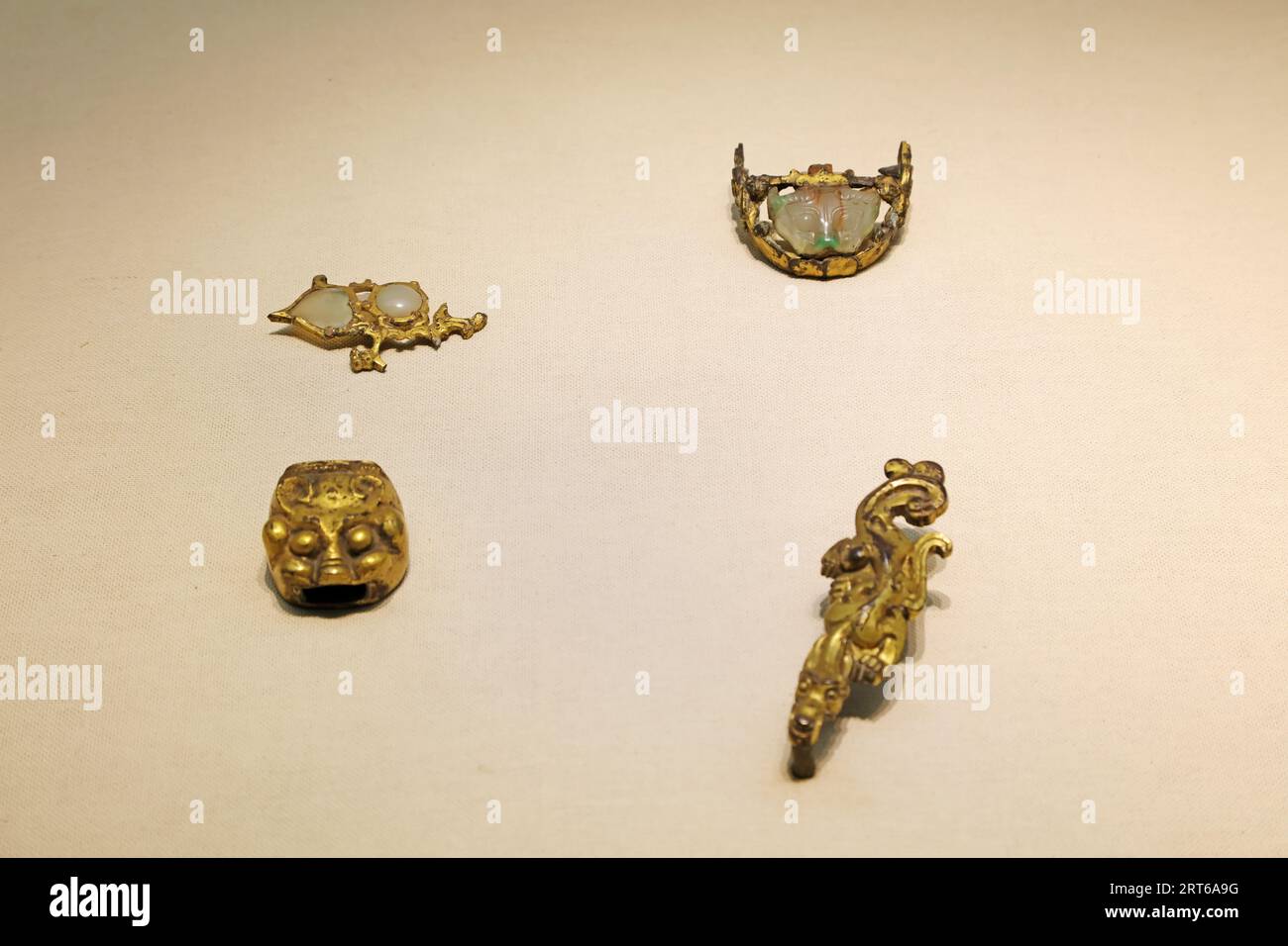 Ancient Chinese bronze utensils, unearthed cultural relics Stock Photo