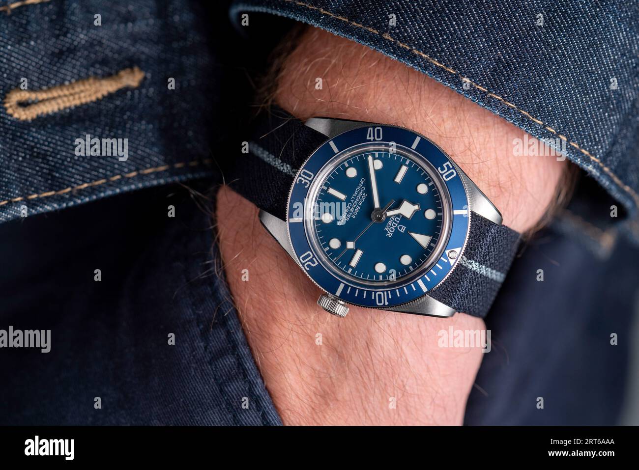 Tudor Black Bay FiftyEight Blue Stock Photo Alamy