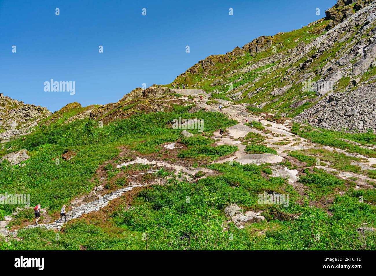 Dramatic, Picturesque scene, Breathtaking, Impressive summer landscape of lofoten island, Norway Stock Photo