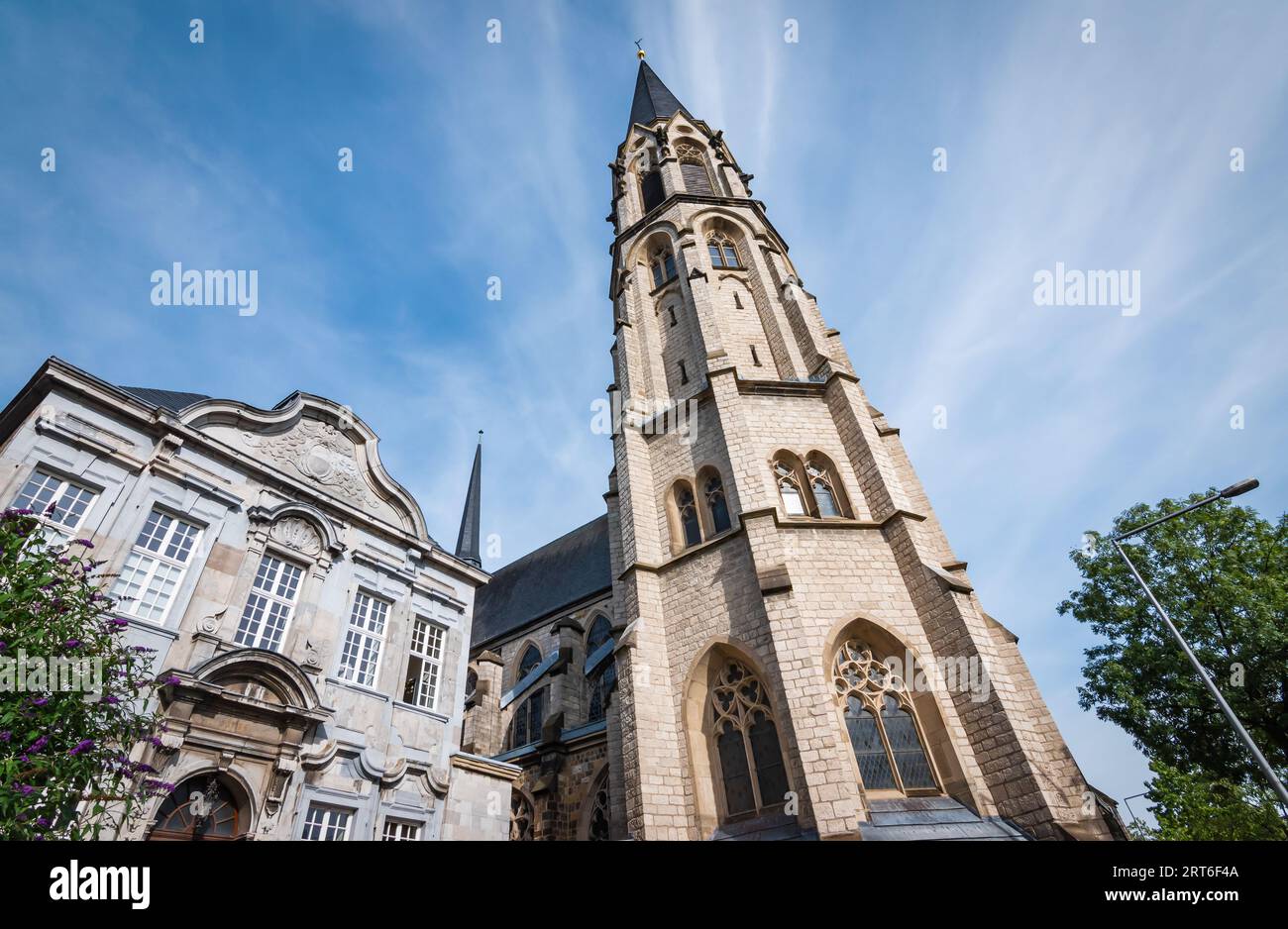 The Holy Cross Church, a Roman Catholic church building in Aachen. Stock Photo