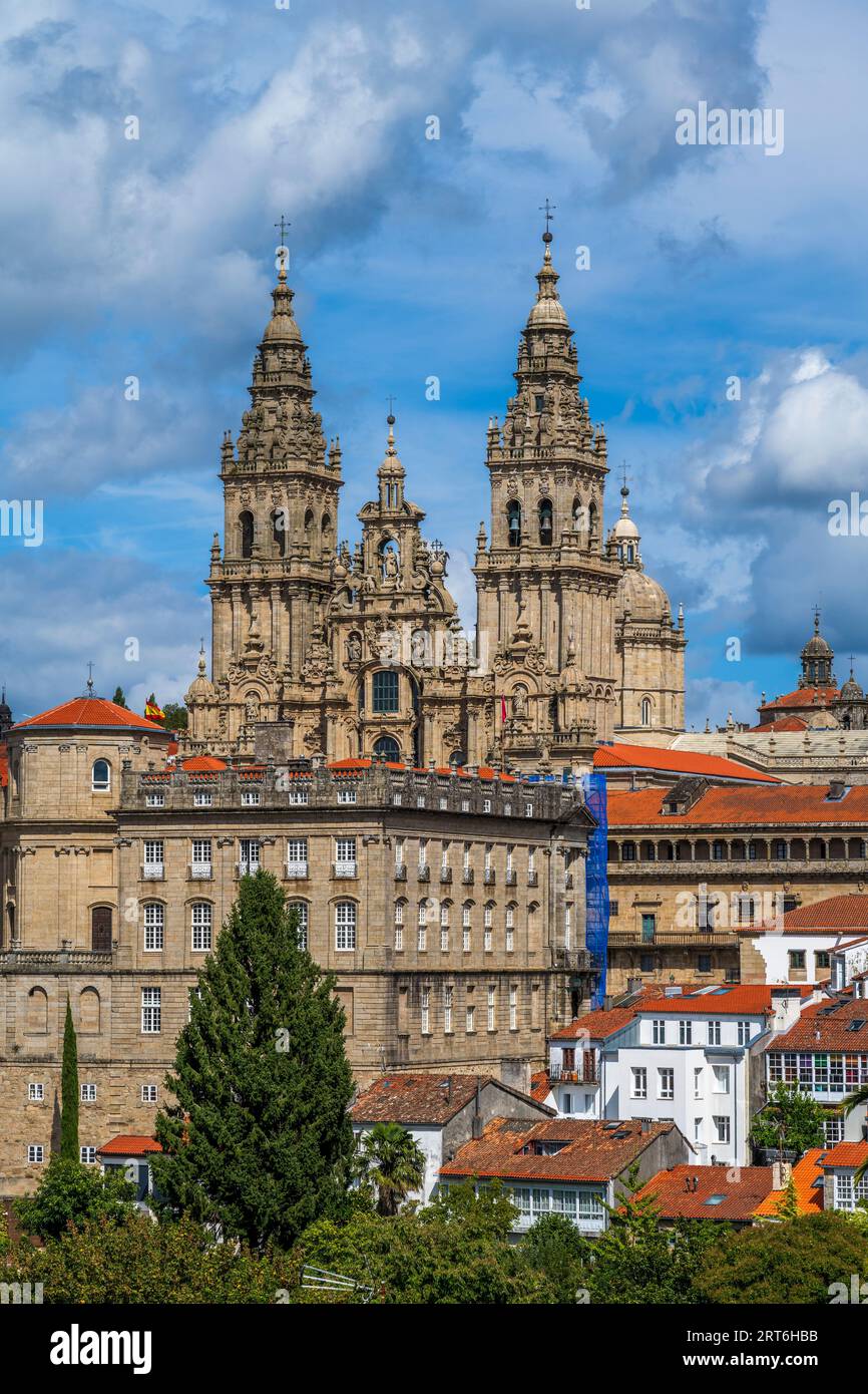 Cathedral, Santiago de Compostela, Galicia, Spain Stock Photo