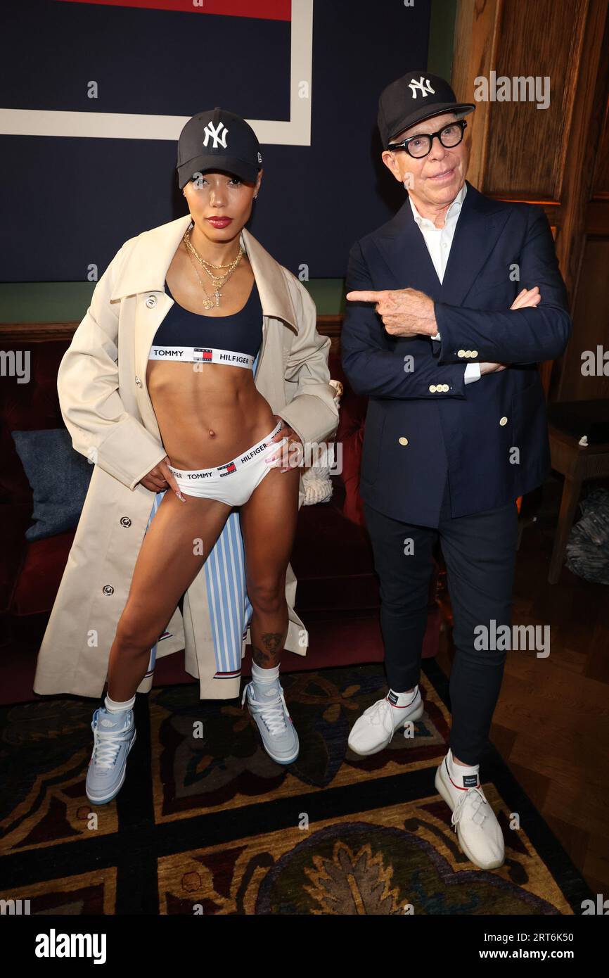 NEW YORK, NY- SEPTEMBER 10: Coi Leray and Tommy Hilfiger at at the Tommy  Hilfiger Brunch with A Twist during NYFW 2023 on September 10, 2023 in New  York City. Credit: MediaPunch
