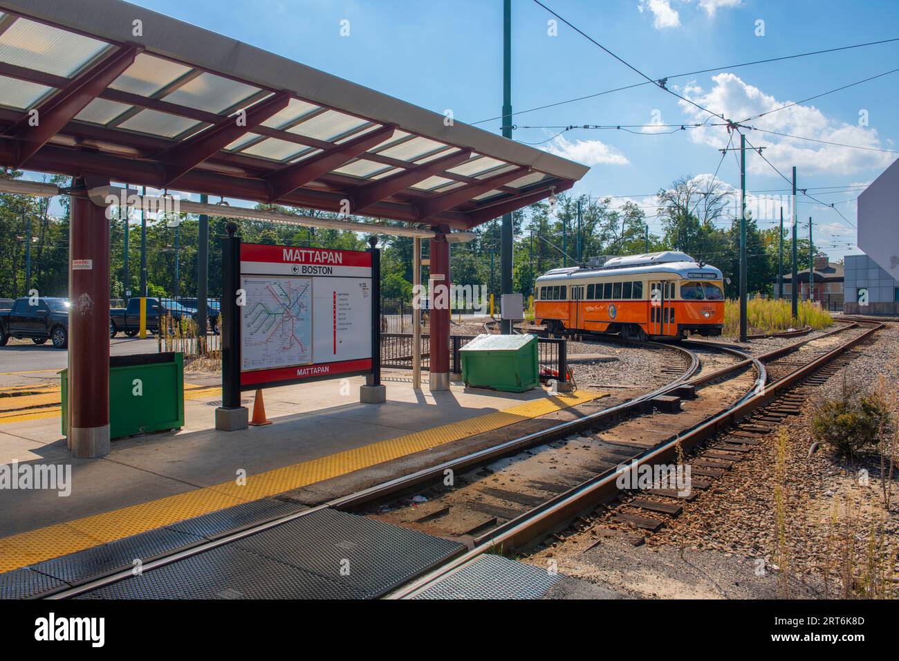 Boston MBTA Red Line Extension Ashmont Mattapan Line PCC Streetcar at