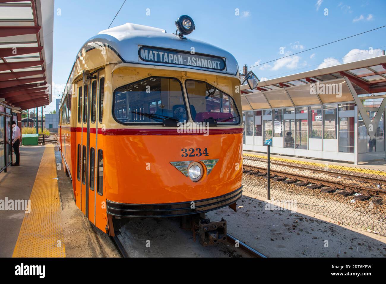 Boston MBTA Red Line Extension Ashmont Mattapan Line PCC Streetcar at