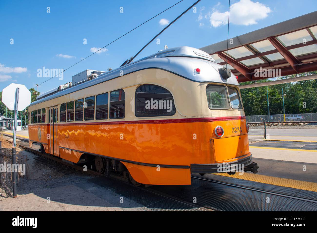 Boston MBTA Red Line Extension Ashmont Mattapan Line PCC Streetcar at