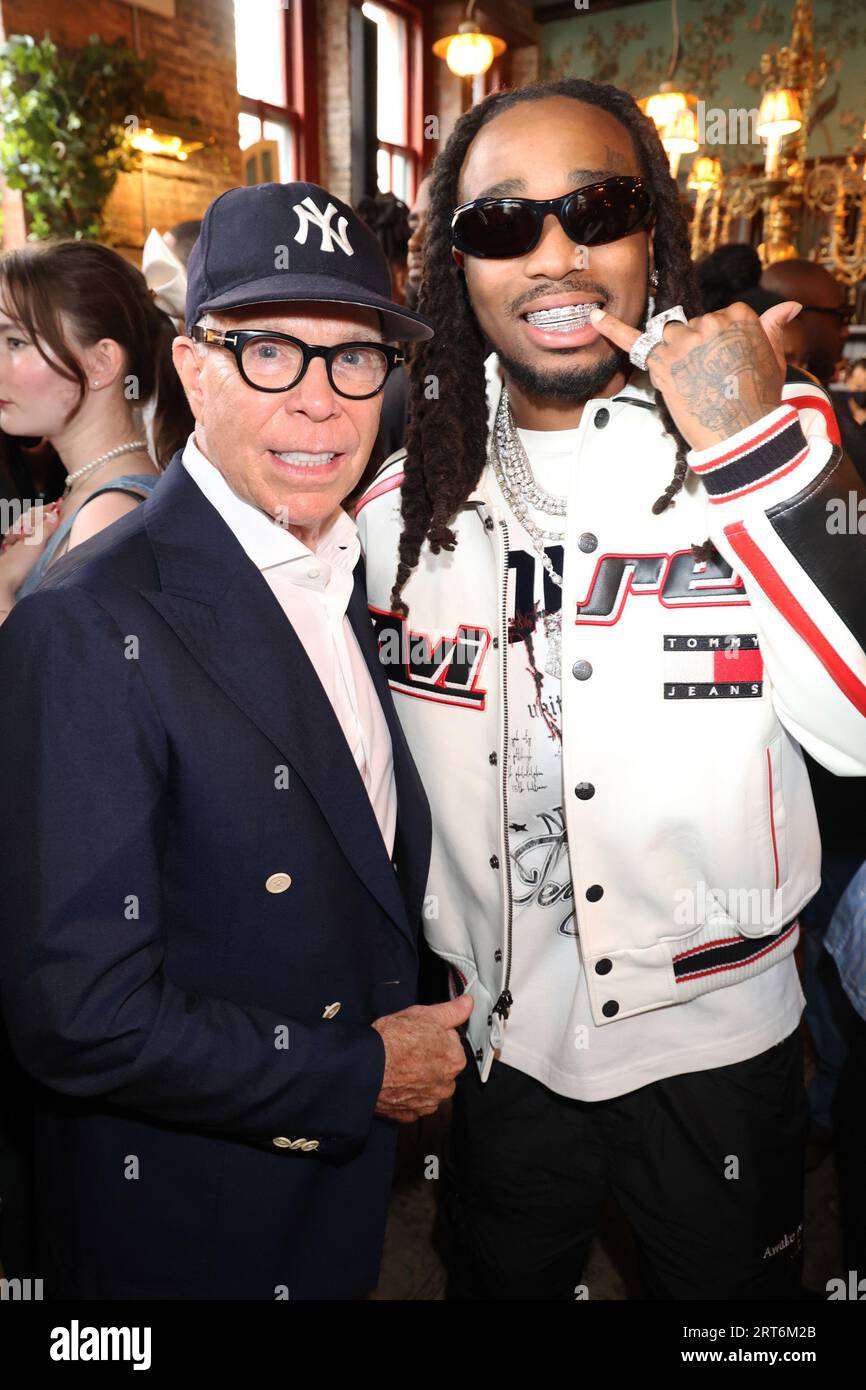 NEW YORK, NY- SEPTEMBER 10: Tommy Hilfiger and Quavo at at the Tommy  Hilfiger Brunch with