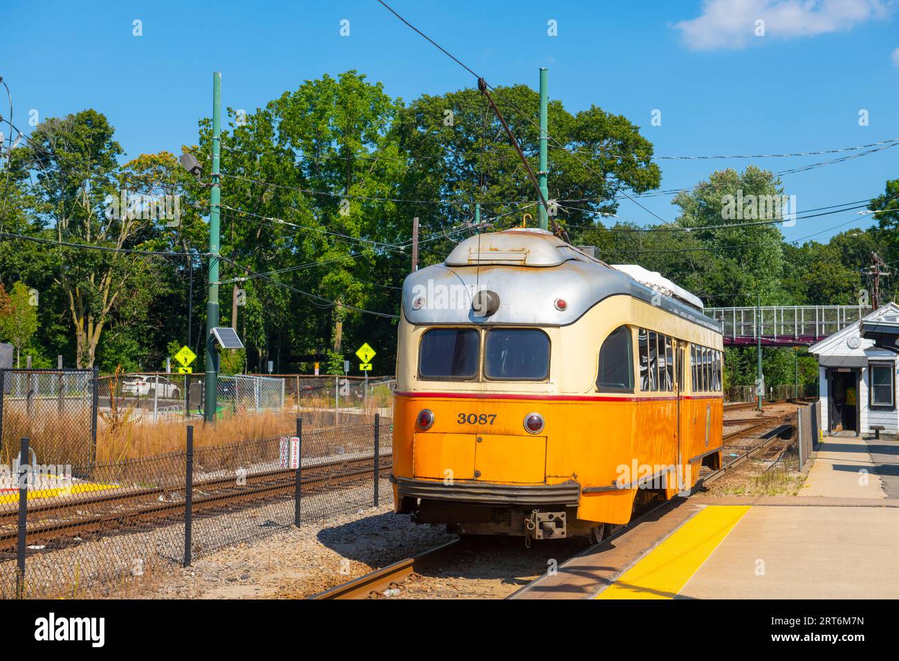 Boston MBTA Red Line Extension Ashmont Mattapan Line PCC Streetcar at