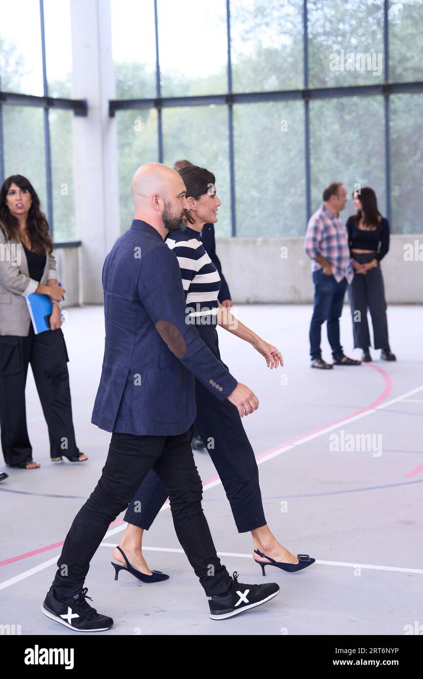 Sigueiro/Orosos, Spain. September 11, 2023, Sigueiro/Orosos, Galicia,  Spain: Queen Letizia of Spain attends the Opening of the School Year  2023/2024 at CEIP do Camino Ingles on September 11, 2023 in  Sigueiro/Orosos, Spain (