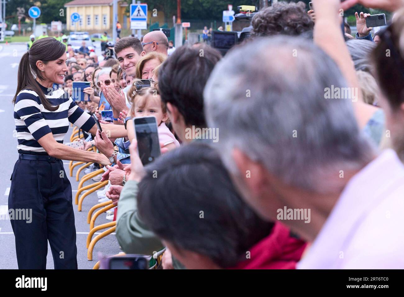 Queen Letizia of Spain attends the Opening of the School Year 2023/2024 at  CEIP do Camino Ingles on September 11, 2023 in Sigueiro/Orosos, Spain  Credit: agefotostock /Alamy Live News Stock Photo - Alamy