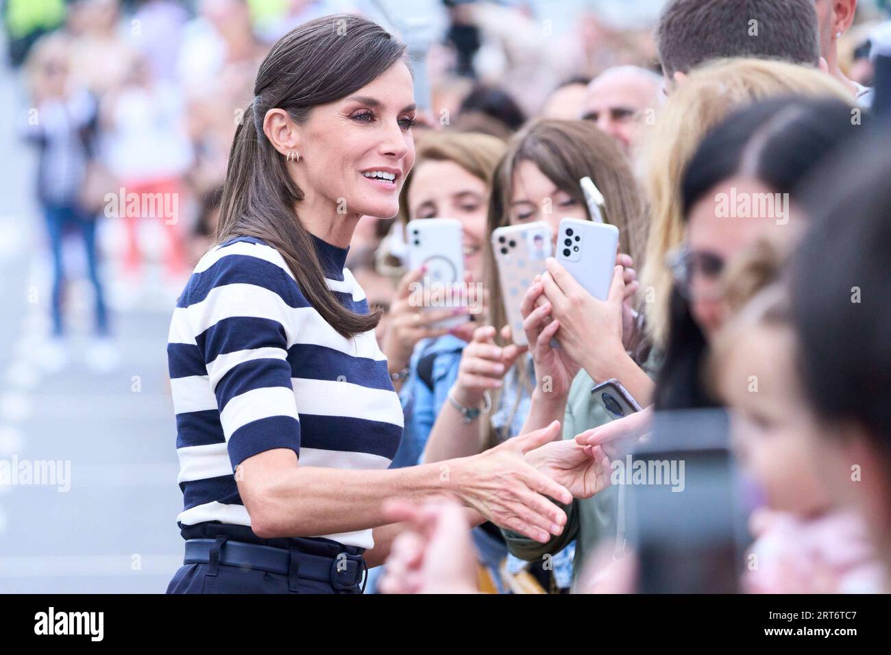 Queen Letizia of Spain attends the Opening of the School Year 2023/2024 at  CEIP do Camino Ingles on September 11, 2023 in Sigueiro/Orosos, Spain  Credit: agefotostock /Alamy Live News Stock Photo - Alamy