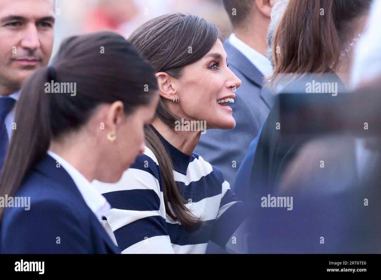 Queen Letizia of Spain attends the Opening of the School Year 2023/2024 at  CEIP do Camino Ingles on September 11, 2023 in Sigueiro/Orosos, Spain  Credit: agefotostock /Alamy Live News Stock Photo - Alamy