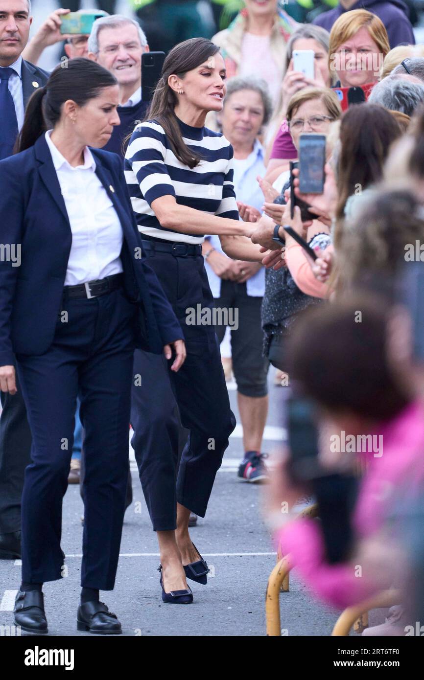 Queen Letizia of Spain attends the Opening of the School Year 2023/2024 at  CEIP do Camino Ingles on September 11, 2023 in Sigueiro/Orosos, Spain  Credit: agefotostock /Alamy Live News Stock Photo - Alamy