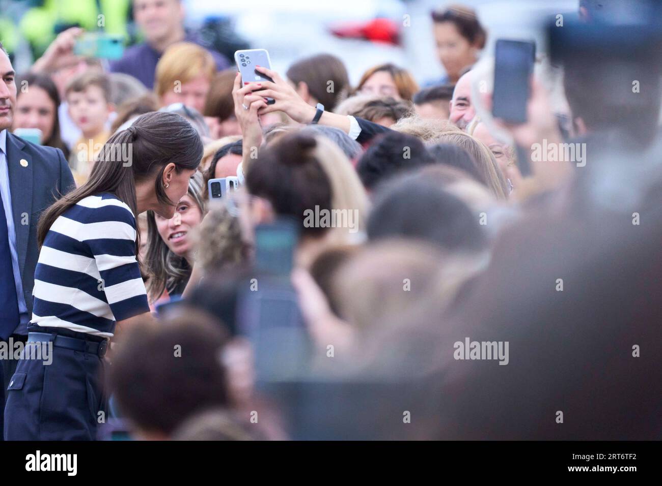 Queen Letizia of Spain attends the Opening of the School Year 2023/2024 at  CEIP do Camino Ingles on September 11, 2023 in Sigueiro/Orosos, Spain  Credit: agefotostock /Alamy Live News Stock Photo - Alamy