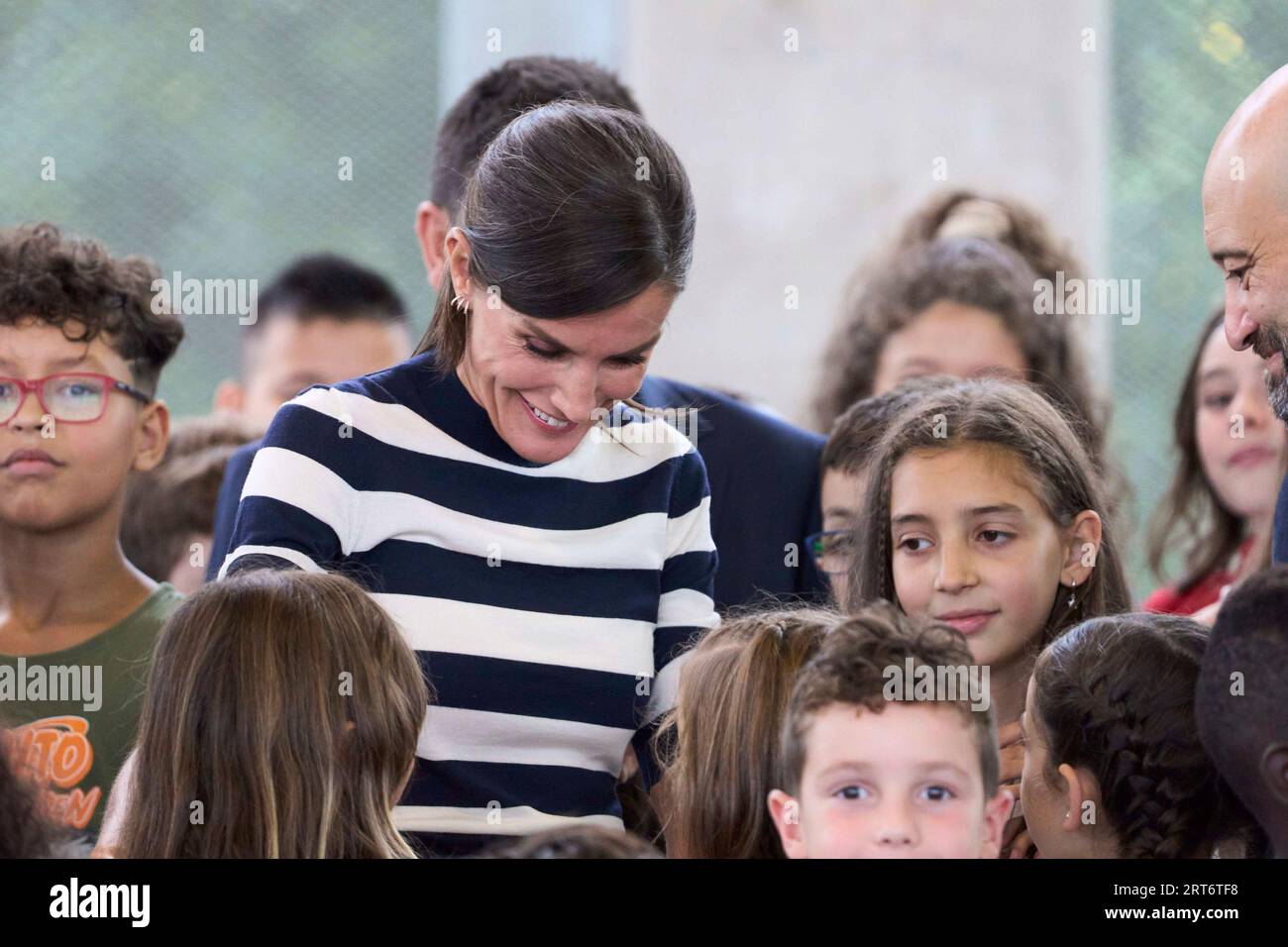 Queen Letizia of Spain attends the Opening of the School Year 2023/2024 at  CEIP do Camino Ingles on September 11, 2023 in Sigueiro/Orosos, Spain Stock  Photo - Alamy